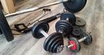 Kit de musculation, banc de musculation, Enlèvement ou Envoi, Set d’haltères