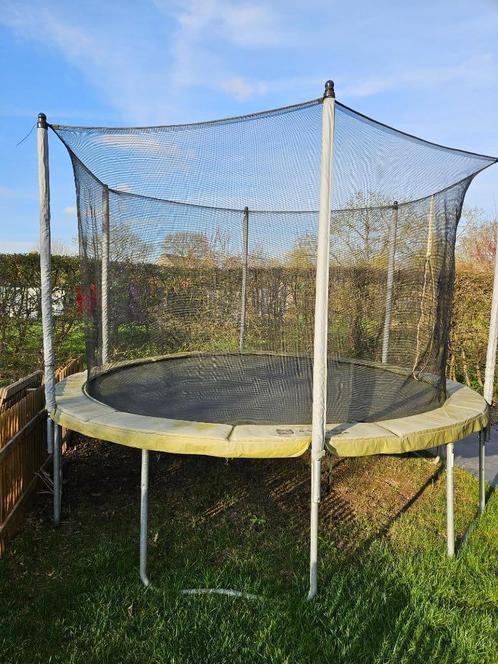 trampoline - Domyos MT365 met veiligheidsnet en ladder, Enfants & Bébés, Jouets | Extérieur | Trampolines, Utilisé, Enlèvement