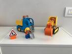 Duplo graafmachine en vrachtwagen (2 bouwvakkers), Ophalen, Gebruikt, Complete set, Duplo