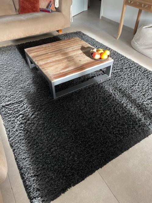 zwart langharig tapijt, Maison & Meubles, Ameublement | Tapis & Moquettes, Utilisé, 200 cm ou plus, 200 cm ou plus, Rectangulaire