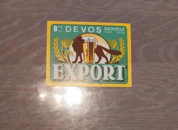 Oud bieretiket brouwerij Devos Dadizele, Enlèvement ou Envoi