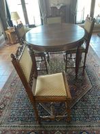 Antieke tafel met 4 prachtige stoelen, Antiek en Kunst, Ophalen