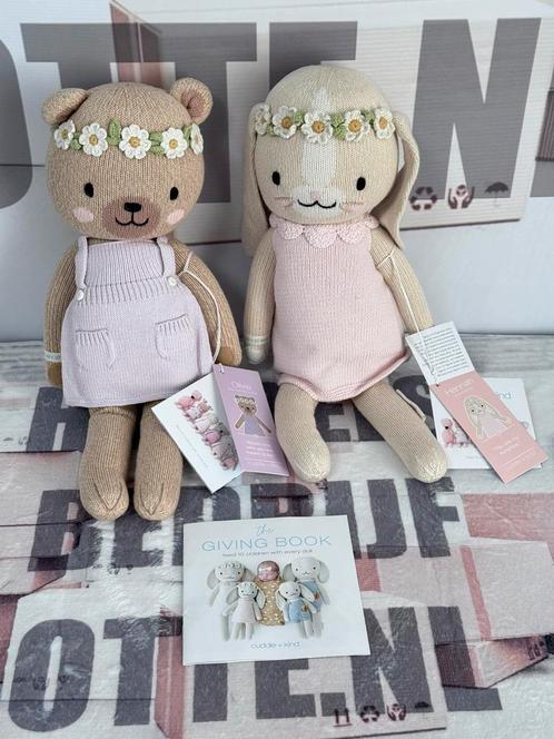 Cuddle + kind Hannah The Bunny Blush 20” & Olivia honey Bear, Kinderen en Baby's, Speelgoed | Knuffels en Pluche, Nieuw, Ophalen of Verzenden