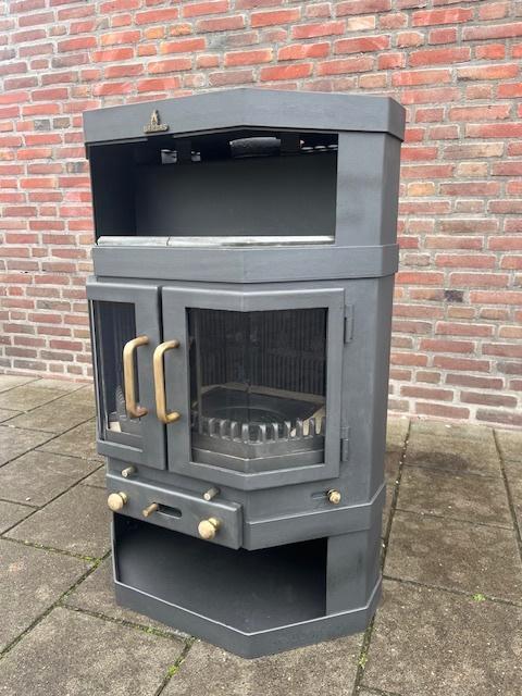 Houtkachel Barbas binnenkachel terraskachel overkapping, Huis en Inrichting, Kachels, Zo goed als nieuw, Vrijstaand, Houtkachel