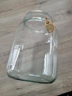 grote transparante design vaas in ECO GLAS mondgeblazen, Minder dan 50 cm, Nieuw, Glas, Ophalen of Verzenden