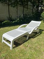 Deux chaises longues pliables avec coussins, Jardin & Terrasse, Chaises longues, Enlèvement, Neuf, Plastique, Réglable