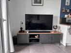 TV-meubel van metaal en eikenhout, Huis en Inrichting, Kasten |Televisiemeubels, Industriel, Zo goed als nieuw, Eikenhout