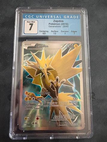 Zapdos 29/83 - CGC 7 - Generations - Pokémon beschikbaar voor biedingen