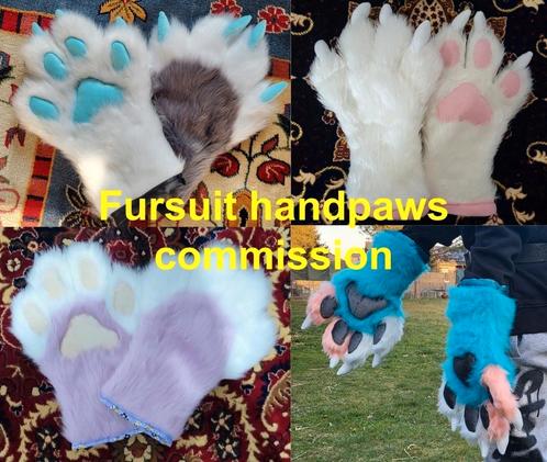 Fursuit handpaws and arm sleeves commission, Hobby en Vrije tijd, Overige Hobby en Vrije tijd, Nieuw, Ophalen of Verzenden