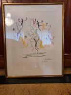 Tekening Vredesduif met dansende figuren Picasso gesigneerd, Ophalen