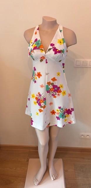 Robe rétro Happy Vintage (S), Vêtements | Femmes, Robes, Porté, Taille 36 (S), Blanc, Au-dessus du genou, Enlèvement ou Envoi