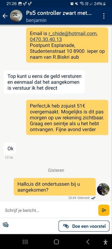 Benjamin uit Merelbeke is oplichter beschikbaar voor biedingen
