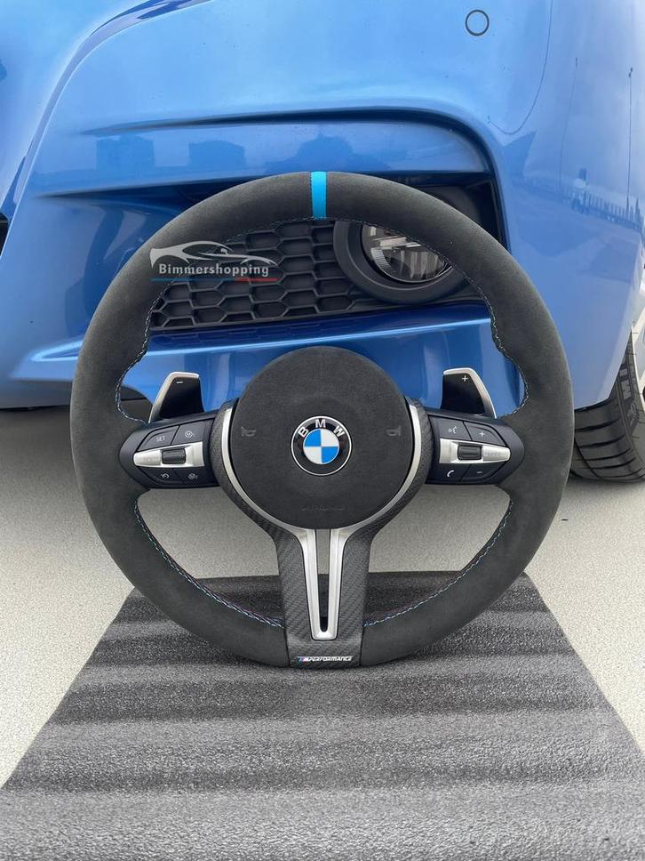 Bmw alcantara stuur, blauw 12H markering.F20 F21 F30 F32 etc, Auto-onderdelen, Besturing, BMW, Nieuw, Ophalen of Verzenden