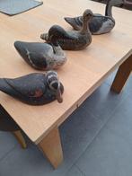 4 antieke houten lokeenden uit nederland, Antiek en Kunst, Ophalen