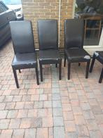 Houten stoelen,zeer stevig bekleed met kunstleer, Ophalen, Gebruikt