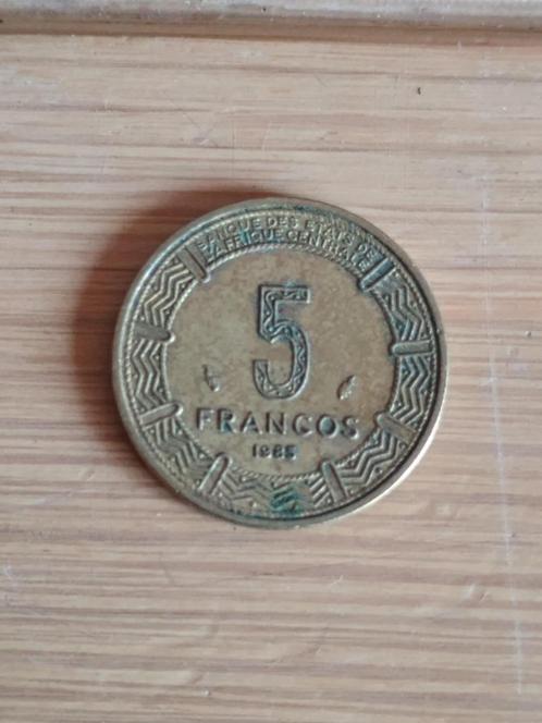 EQUATORIAAL GUINEA 5 Francos 1985 - geres. Marc Vandoninck, Postzegels en Munten, Munten | Afrika, Losse munt, Overige landen