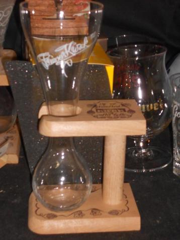 Bierglazen.Degustatie.Mini.Leffe.Maredsous.Ename.Gust.D 153, Enlèvement ou Envoi, Comme neuf, Verre ou Verres, Leffe