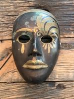 Vintage koperen masker - mask Venetiaans theater, Ophalen of Verzenden