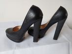937B* Casadei - sexy escarpins noirs full cuir high heels 40, Noir, Escarpins, Porté, Casadei