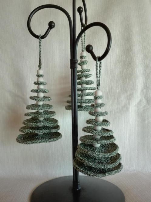 Kerstdecoratie - gehaakte kerstboompjes, Diversen, Kerst, Verzenden