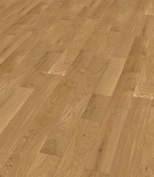 Eikenparket — natuurlijke geborstelde lak — 58€/m², Doe-het-zelf en Bouw, Vloerdelen en Plavuizen, Nieuw, Parket, Hout, 10 tot 30 cm