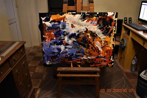Peinture Abstrait Serie No ( 16 ) , par joky kamo, Antiquités & Art, Art | Peinture | Abstraite, Enlèvement