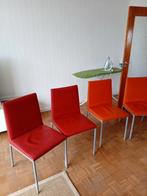 A vendre 4 chaises KFF en cuir, Vier, Design, Gebruikt, Metaal