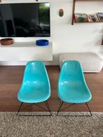 2 vintage turquoise Eames (LSR) - Herman Miller - fibreglass, Ophalen of Verzenden