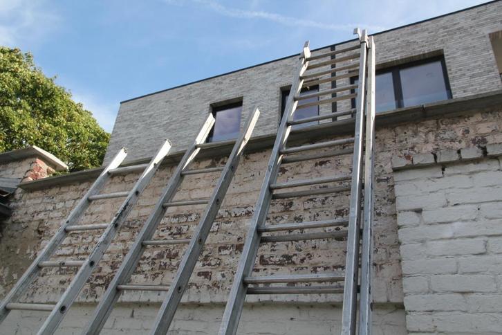 Ladders, Doe-het-zelf en Bouw, Ladders en Trappen, Gebruikt, Ladder, 4 meter of meer, Opvouwbaar of Inschuifbaar, Ophalen