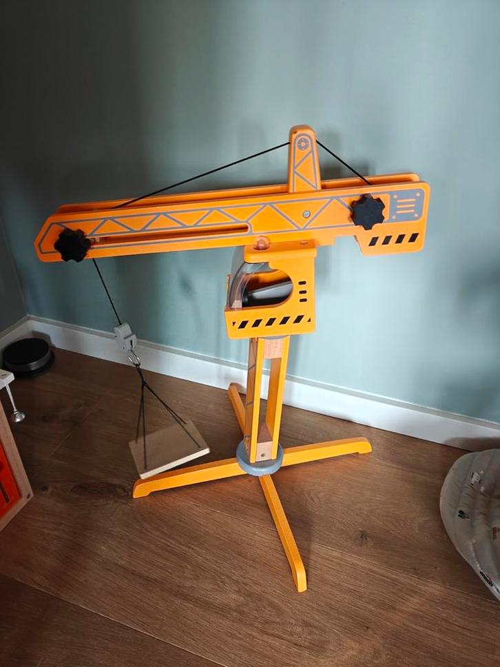 Speelgoed allerlei: v tech trein, wobble klein, houten kraan, Kinderen en Baby's, Speelgoed |Speelgoedvoertuigen, Zo goed als nieuw