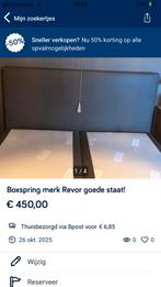 Mag weg voor 395euro, stevige boxspring Revor, Enlèvement ou Envoi, Comme neuf