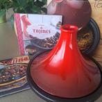 Le Creuset Tajine kersenrood 27cm, Ophalen, Zo goed als nieuw, Gietijzer, Overige typen