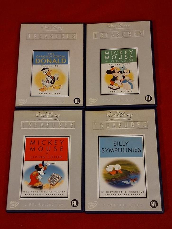 4 dubbel-dvd´s Walt Disney treasures (collector´s item), Cd's en Dvd's, Dvd's | Tekenfilms en Animatie, Ophalen of Verzenden