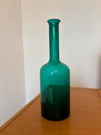 Vintage glazen vaas - Flesgroen, Ophalen, Minder dan 50 cm, Groen, Glas