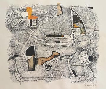 FRANCIS VALKE — tekening en collage beschikbaar voor biedingen