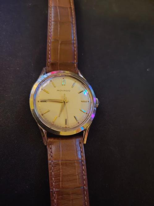 MOVADO calavatra, Bijoux, Sacs & Beauté, Montres | Anciennes | Antiquités, Montre-bracelet, Acier, 1930 à 1960, Avec bracelet