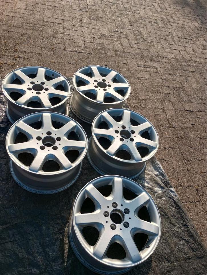 Mercedes 16" breed set 8J Originele set !!, Auto-onderdelen, Banden en Velgen, Velg(en), 16 inch, Ophalen