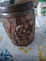 Oude stenen tabacspot houten deksel, Enlèvement ou Envoi