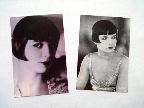 Lot de 2 cartes postales portraits de Louise Brooks, Verzamelen, Postkaarten | Themakaarten, Ophalen of Verzenden