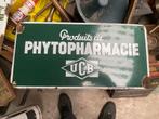 plaque emaillee phytopharmacie ucb, Enlèvement ou Envoi, Utilisé, Panneau publicitaire
