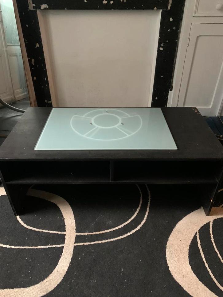 table pour télé en bois, +support tv (en verre), Maison & Meubles, Tables | Dessertes, Comme neuf, Enlèvement