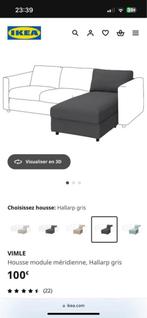 Housse pour méridienne VIMLE IKEA - hallarp gris, Huis en Inrichting, Ophalen, Zo goed als nieuw