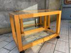 Set van 2 Vintage houten bijzettafels, Huis en Inrichting, Ophalen, Zo goed als nieuw