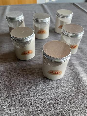 6 pots + 1 bouteille de sable déco beige