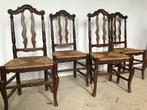 6 Antieke stoelen, Huis en Inrichting, Riet of Rotan, Gebruikt, Bruin, Vijf, Zes of meer stoelen