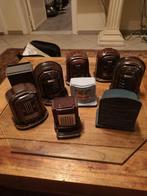 Miniatuur stoven. Emaille en gietijzeren spaarpot, Antiek en Kunst, Ophalen