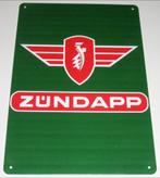 ZUNDAPP : Metalen Bord Logo Zundapp Brommer, Verzenden, Nieuw, Reclamebord
