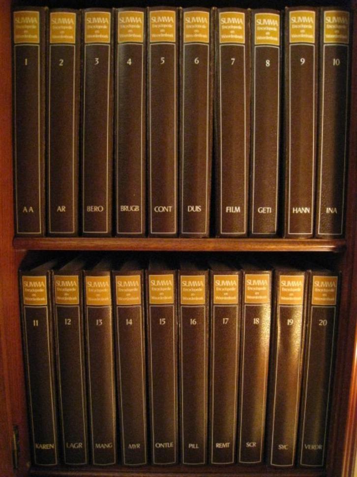 Summa Encyclopedie en Woordenboek, 20 delen, Standaard, Boeken, Encyclopedieën, Ophalen