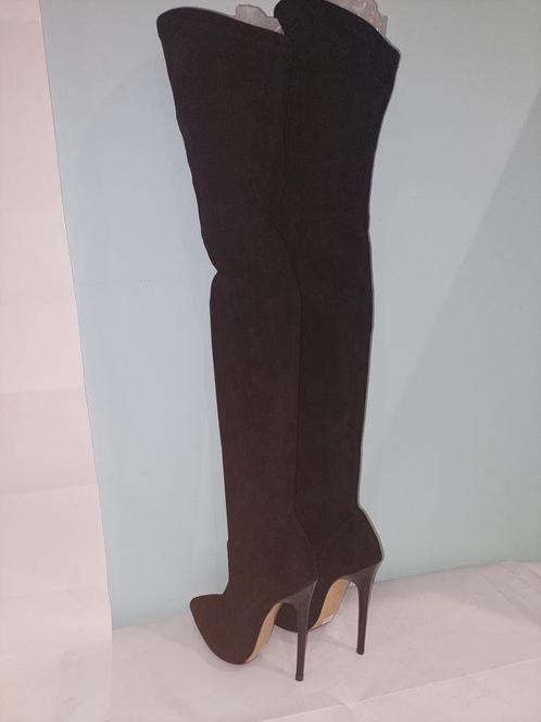 564C* CASADEI - prachtige waadpakken met hoge hakken (36), Kleding | Dames, Schoenen, Gedragen, Hoge laarzen, Zwart, Verzenden