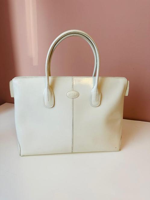 Sac à main en cuir blanc TOD'S - Grand - Vintage, Bijoux, Sacs & Beauté, Sacs | Sacs Femme, Utilisé, Sac à main, Blanc, Enlèvement ou Envoi